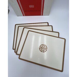 VTG RARE 1980's Pimpernel Asian Motif Acrylic Cork Back Placemats Set of 4